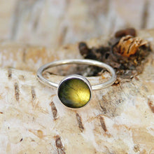 Load image into Gallery viewer, Labradorite Sterling Silver Ring Round Design