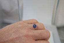 Load image into Gallery viewer, Lapis Lazuli Sterling Silver Ring Round Design