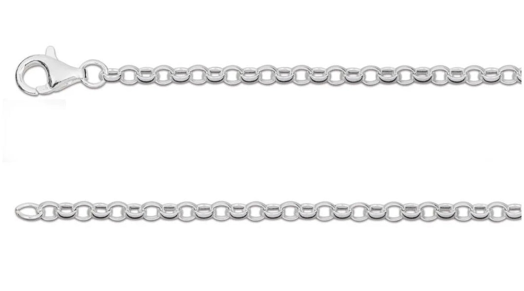 Sterling Silver Belcher Chain 24 inch