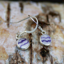 Load image into Gallery viewer, Blue John Earrings Handmade Silver Drop Earrings