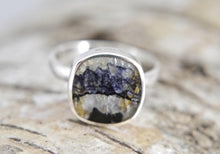 Load image into Gallery viewer, Blue John Ring Square Design