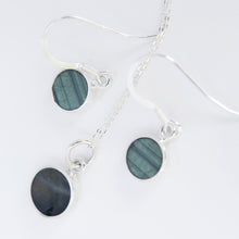 Load image into Gallery viewer, Labradorite Pendant and Drop Earrings Gift Set