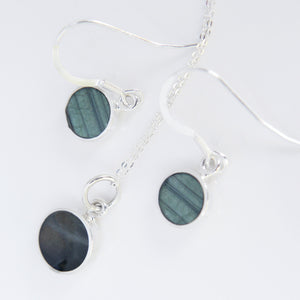 Labradorite Pendant and Drop Earrings Gift Set