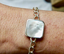 Load image into Gallery viewer, Blue John &amp; Mother of Pearl Reversible Silver Chain Bracelet