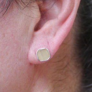 fluorite sterling silver stud earring