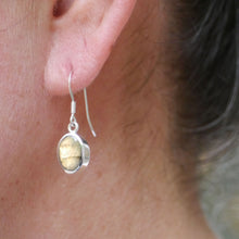 Load image into Gallery viewer, labradorite handmade silver drop earring