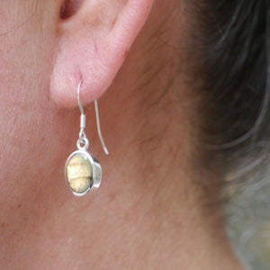 labradorite handmade silver drop earring