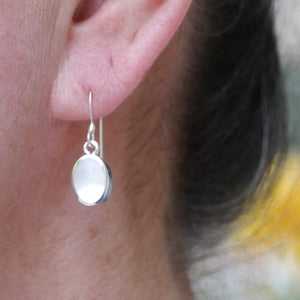 mother of pearl sterling silver drop earring