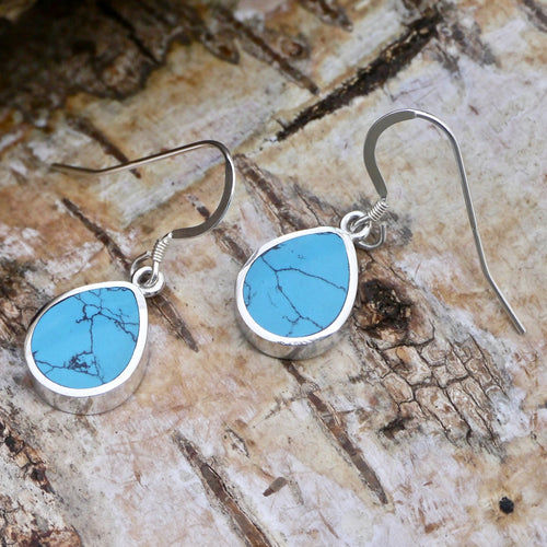 turquoise silver earrings