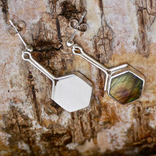 Load image into Gallery viewer, handmade labradorite silver earrings