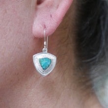 Load image into Gallery viewer, handmade blue jasper silver earring