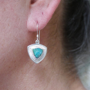 handmade blue jasper silver earring