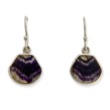 Load image into Gallery viewer, blue john earrings shell design