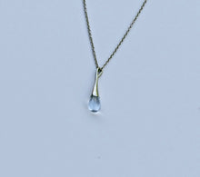 Load image into Gallery viewer, Blue Topaz Drop Pendant in 9ct Gold
