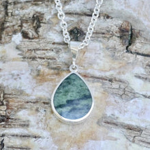 Load image into Gallery viewer, connemara silver pendant with labradorite - handmade in the UK