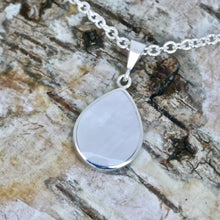 Load image into Gallery viewer, mother of pearl silver pendant - handmade in the UK