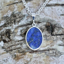 Load image into Gallery viewer, lapis lazuli silver pendant handmade in the UK
