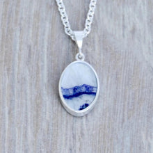 Load image into Gallery viewer, Lapis Lazuli &amp; Blue John Double Sided Pendant Oval Design