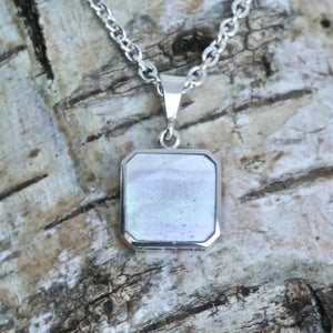 fluorite pendant in silver - handmade in the UK