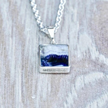 Load image into Gallery viewer, blue john silver pendant handmade in the UK by Andrew Thomson