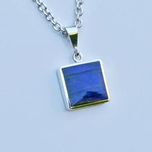 Load image into Gallery viewer, labradorite silver pendant handmade in the UK by Andrew Thomson