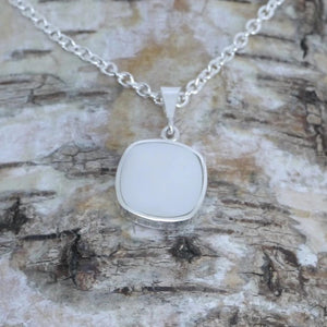 Mother of Pearl silver pendant handmade by designer Andrew Thomson