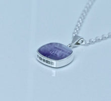 Load image into Gallery viewer, Amethyst &amp; Mother of Pearl Silver Pendant