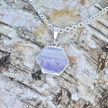 Load image into Gallery viewer, silver amethyst pendant handmade in the UK by designer Andrew Thomson