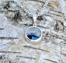 Load image into Gallery viewer, Blue John &amp; Jet Double Sided Round Pendant