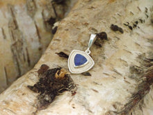 Load image into Gallery viewer, lapis lazuli triangle silver pendant