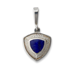 lapis lazuli silver triangle pendant