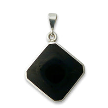 Load image into Gallery viewer, Whitby Jet and Amethyst Reversible Pendant by My Handmade Jewellery