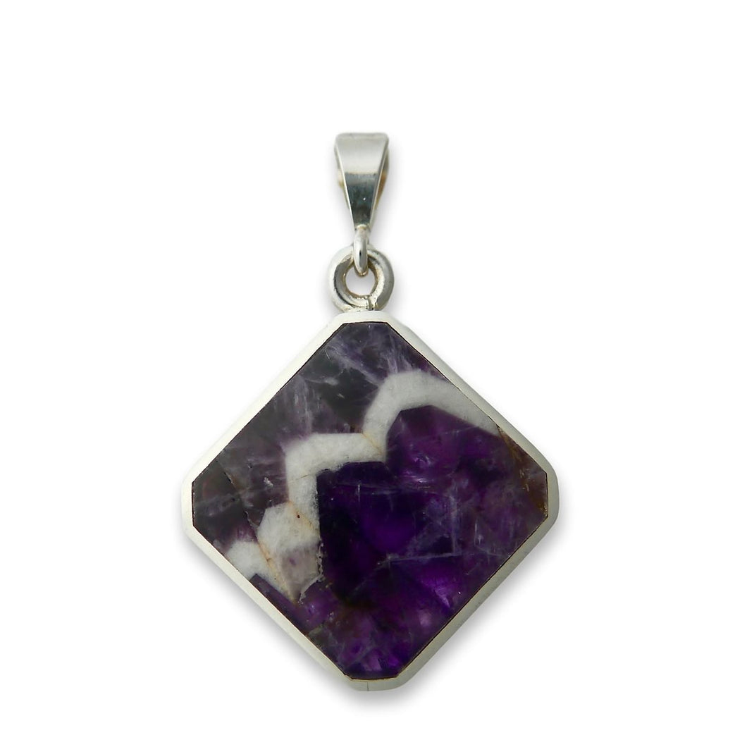 Amethyst Lace and Whitby Jet Pendant by My Handmade Jewellery
