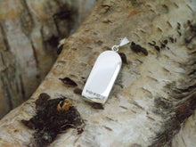 Load image into Gallery viewer, Back of silver bullet pendant