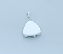 Load image into Gallery viewer, Pink Agate Silver Pendant Triangle Design