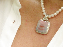 Load image into Gallery viewer, Agate &amp; Blue John Double-Sided Silver Pendant