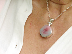 Handmade Agate Pendant in Sterling Silver by My Handmade Jewellery