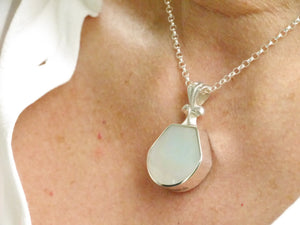 Mother of Pearl Silver Pendant by My Handmade Jewellery