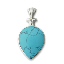 Load image into Gallery viewer, handmade turquoise pendant reversible with agate