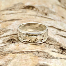 Load image into Gallery viewer, tiger ring in hallmarked sterling silver by my handmade jewellery