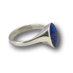 lapis lazuli oval silver ring by my handmade jewellery