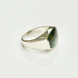 Labradorite signature silver ring