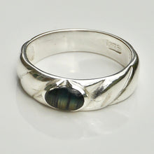 Load image into Gallery viewer, labradorite ring solid sterling silver band handmade