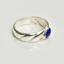Load image into Gallery viewer, Lapis Lazuli Unisex Silver Ring
