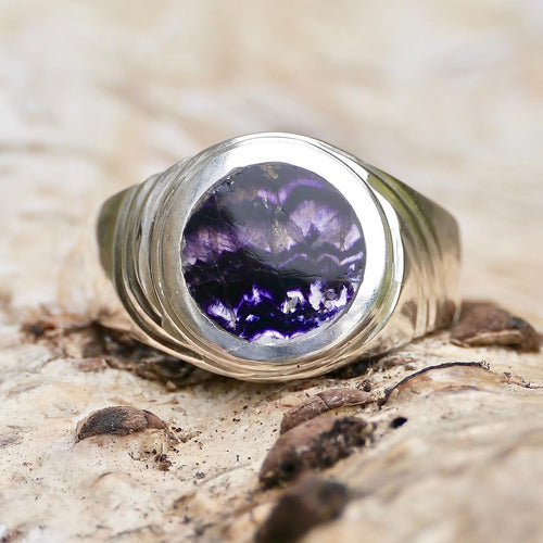 Blue John Signature Gents Ring Silver