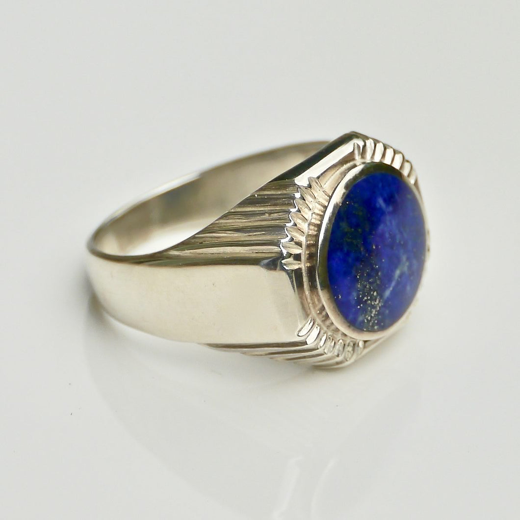 Lapis Lazuli Gents Silver Ring