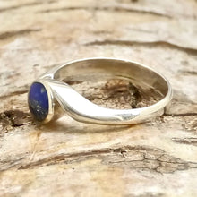 Load image into Gallery viewer, lapis swirl ring sterling silver