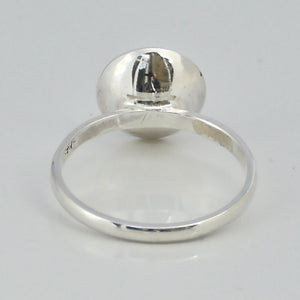 back of round silver ring by my handmade jewellery