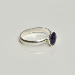 Blue John Silver Ring Round Design