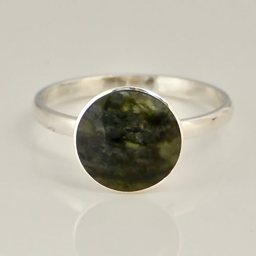 connemara marble ring in sterling silver by my handmade jewellery